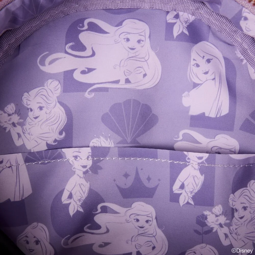 Loungefly Disney Princess Iridescent All-Over Print Exclusive Mini Backpack NWT - Picture 5 of 5